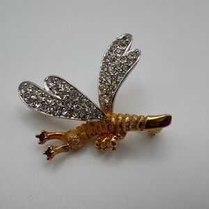 Vintage Signed Boucher Winged Caterpillar Brooch | #9130P | Figural | Unusual